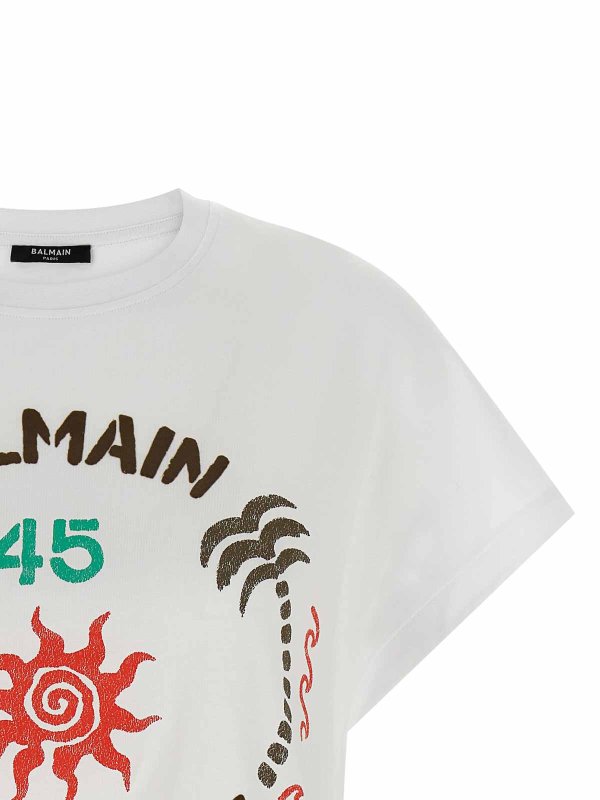 The Best Shops Balmain: T-shirts - T-Shirt - Weiß