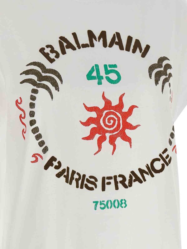 T-Shirt - Weiß shop online: Balmain