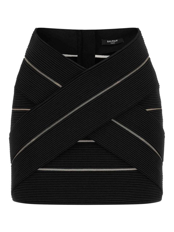 Balmain: ミニスカート - ミニスカート - 黒