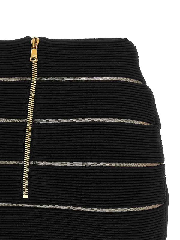 ミニスカート - 黒 shop online: Balmain