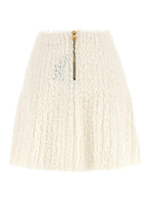 Balmain: ニーレングススカート＆ミディ丈 online - 膝丈/ミディスカート - 白