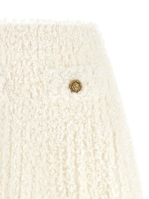 The Best Shops Balmain: ニーレングススカート＆ミディ丈 - 膝丈/ミディスカート - 白