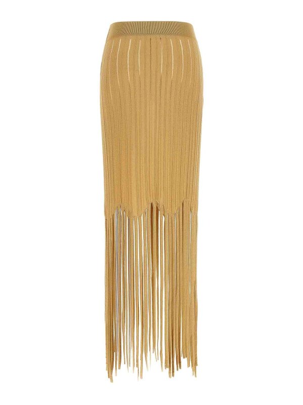 Balmain: Knee length skirts & Midi online - Fringed Skirt