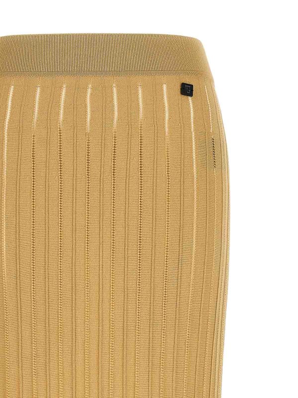 The Best Shops Balmain: Knee length skirts & Midi - Fringed Skirt