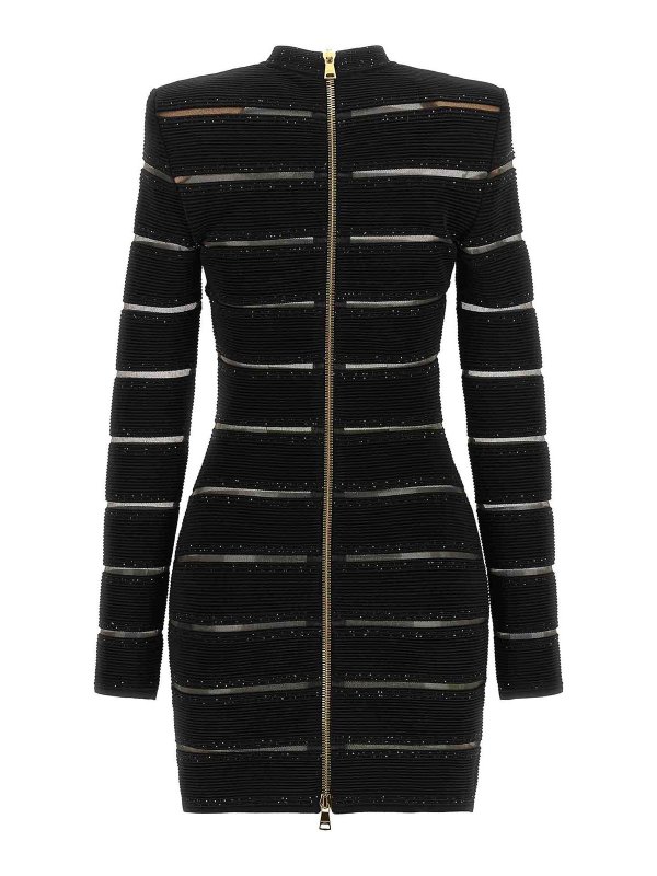 Balmain: ニーレングスドレス online - 膝丈ドレス - 黒