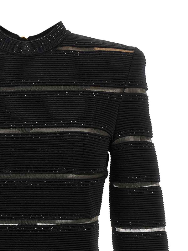 The Best Shops Balmain: ニーレングスドレス - 膝丈ドレス - 黒