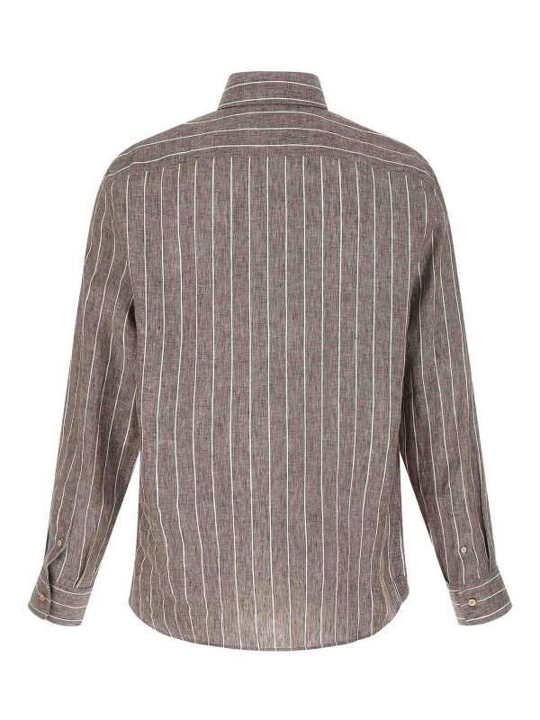 BRUNELLO CUCINELLI: シャツ online - シャツ - ブラウン