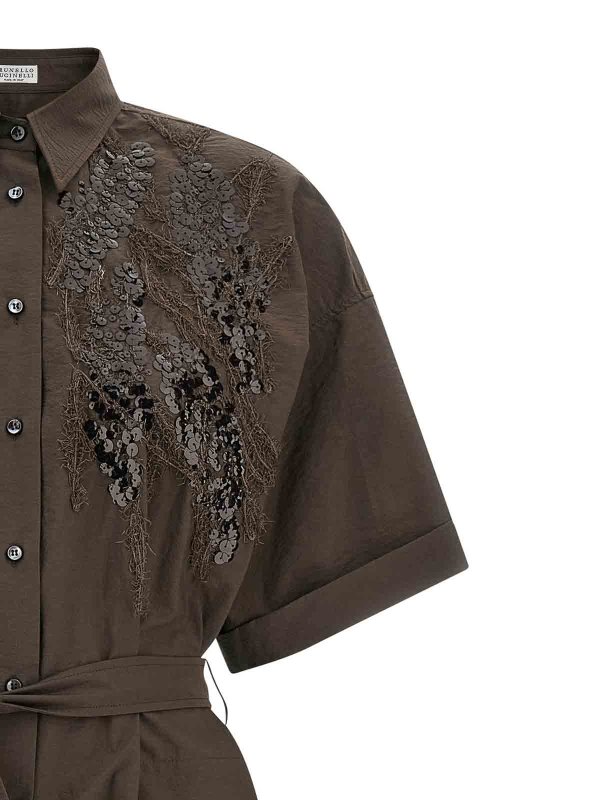 The Best Shops BRUNELLO CUCINELLI: ニーレングスドレス - 膝丈ドレス - ブラウン