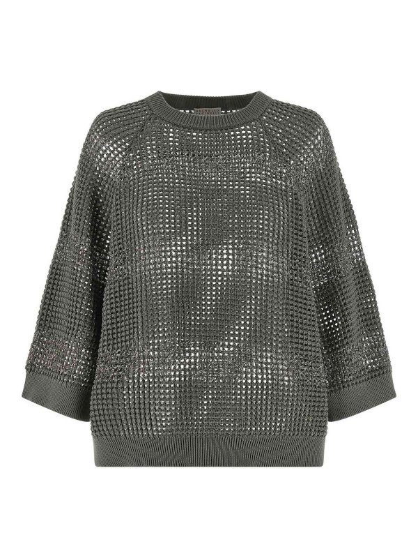 BRUNELLO CUCINELLI: クルーネック - クルーネック - 緑