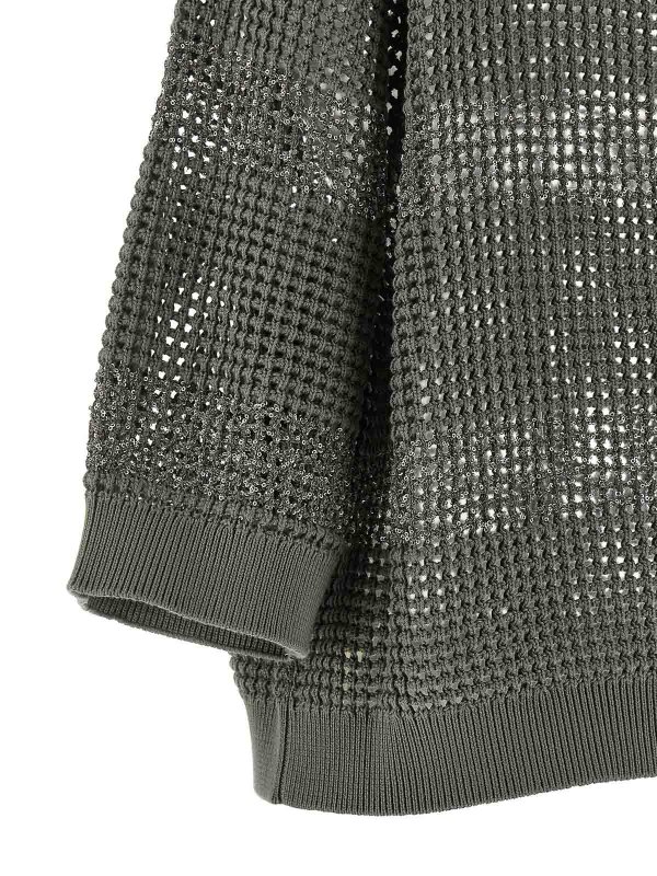 クルーネック - 緑 shop online: BRUNELLO CUCINELLI