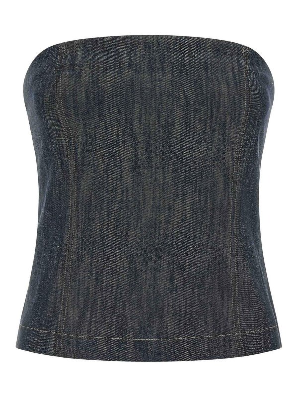 BRUNELLO CUCINELLI: トップス＆タンクトップ - トップ/タンクトップ - ブルー