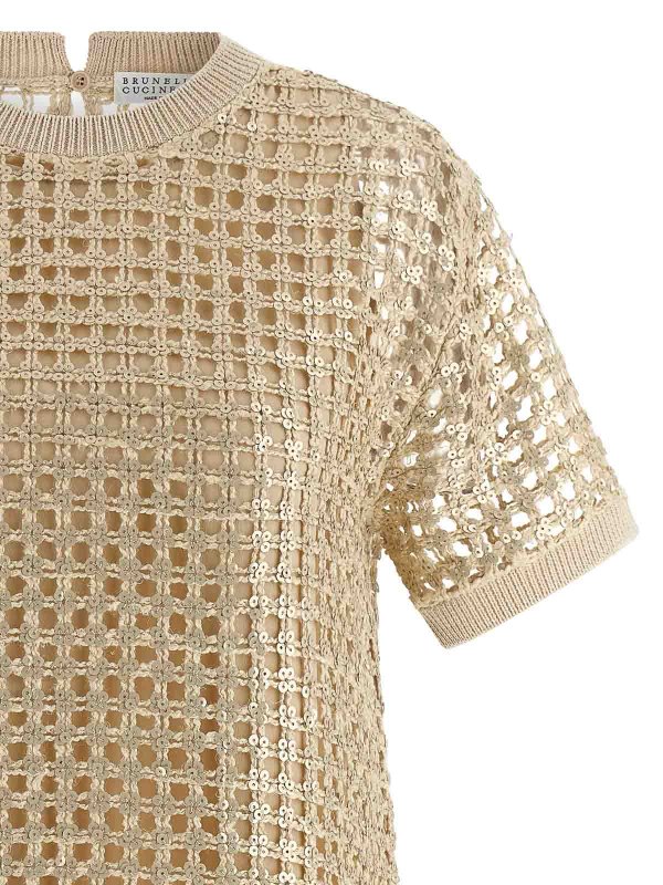 The Best Shops BRUNELLO CUCINELLI: Strickpullover mit Rundhalsausschnitt - Rundhalspullover - Gelb