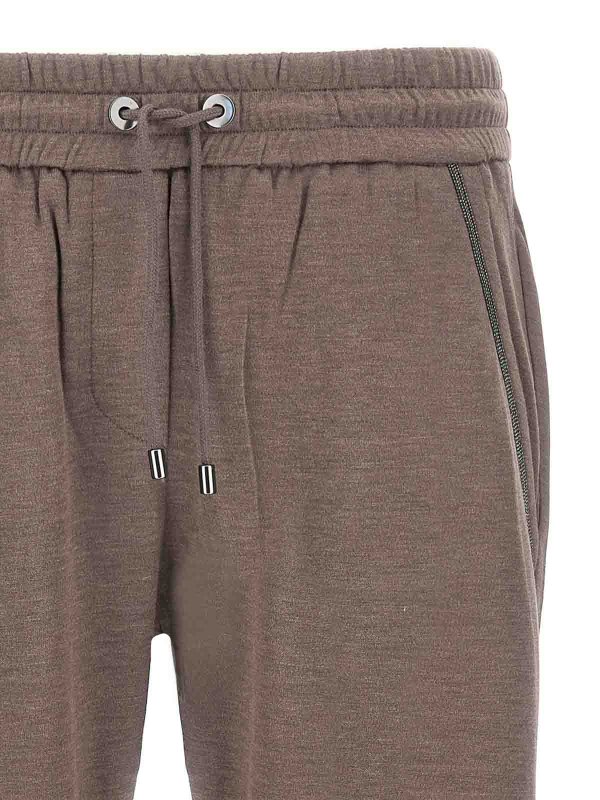 The Best Shops BRUNELLO CUCINELLI: スウェットパンツ - トラックスーツ ボトムス - ブラウン