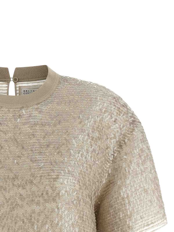 The Best Shops BRUNELLO CUCINELLI: T-shirts - T-Shirt - Beige