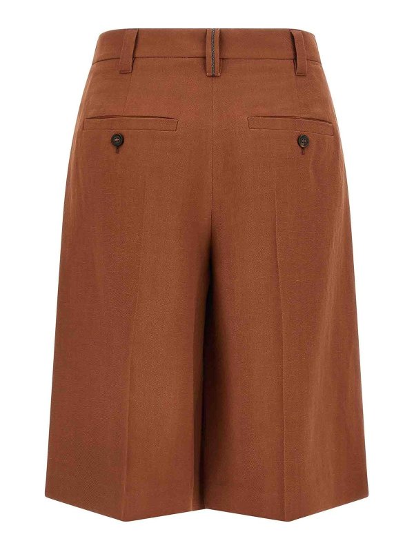 BRUNELLO CUCINELLI: トラウザーショーツ online - ショートパンツ - ブラウン