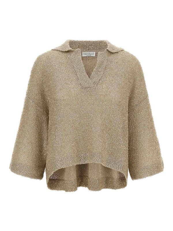 BRUNELLO CUCINELLI: ポロシャツ - ポロシャツ - ベージュ