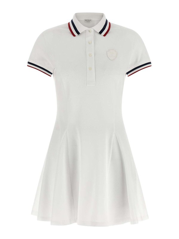 BRUNELLO CUCINELLI: ニーレングスドレス - 膝丈ドレス - 白