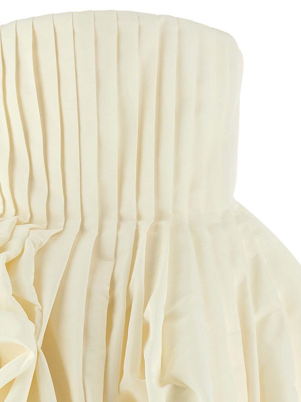 The Best Shops CAROLINA HERRERA: ニーレングスドレス - 膝丈ドレス - 白