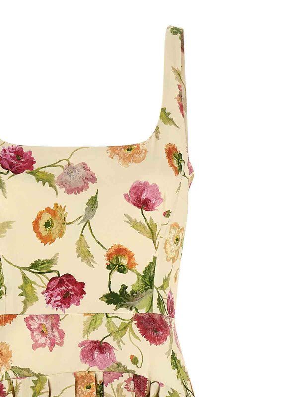 The Best Shops CAROLINA HERRERA: ニーレングスドレス - 膝丈ドレス - ベージュ