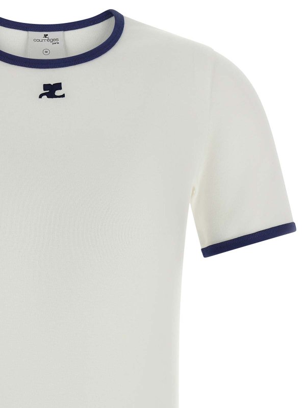 The Best Shops Courreges: T-shirts - T-Shirt - Blau