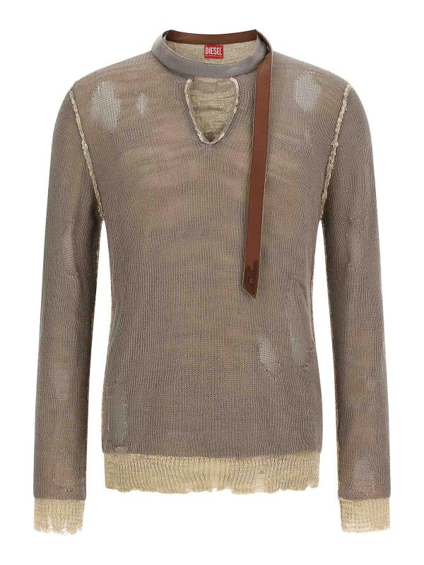 DIESEL: クルーネック - クルーネック - グレー