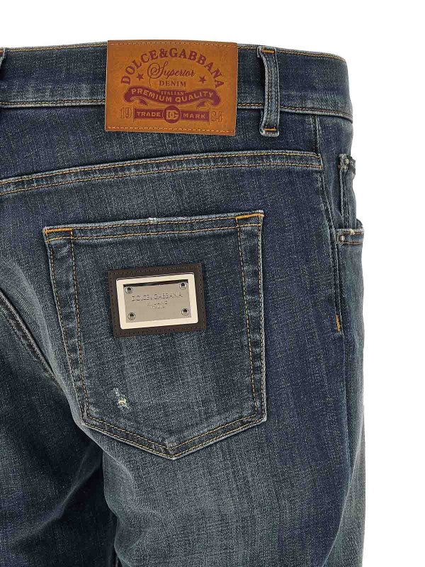 ストレートジーンズ - ブルー shop online: DOLCE & GABBANA