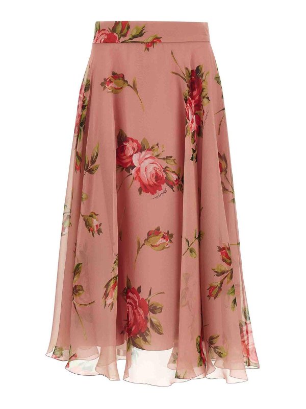 DOLCE & GABBANA: ニーレングススカート＆ミディ丈 - 膝丈/ミディスカート - ヌードカラー