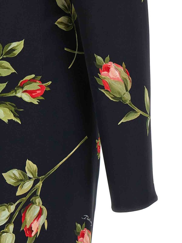 Knielanges Kleid - Schwarz shop online: DOLCE & GABBANA