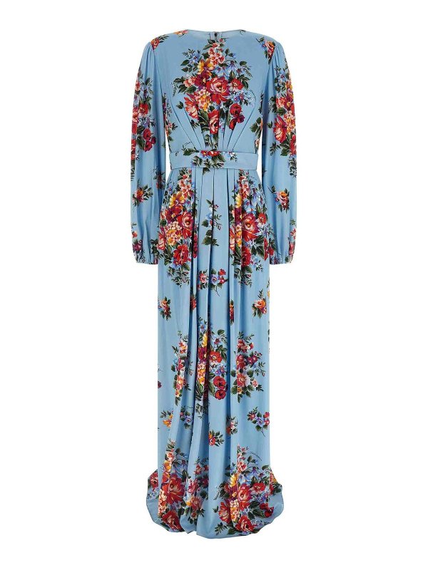 DOLCE & GABBANA: ニーレングスドレス - 膝丈ドレス - ライトブルー