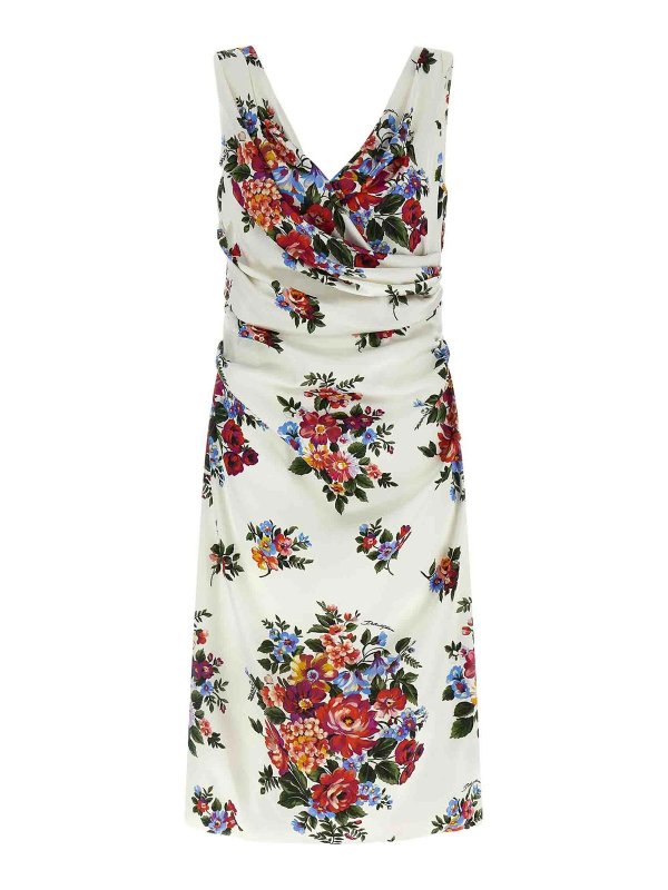 DOLCE & GABBANA: ニーレングスドレス - 膝丈ドレス - 白