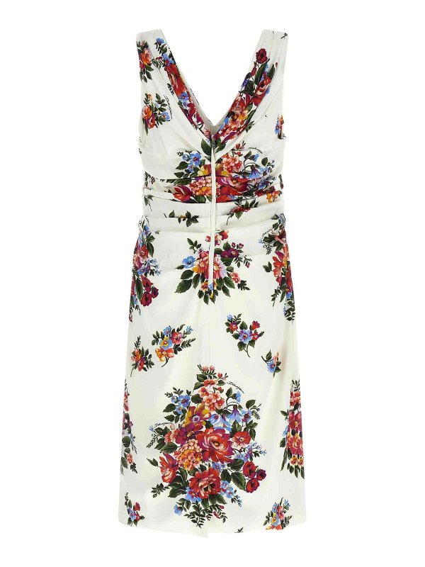 DOLCE & GABBANA: ニーレングスドレス online - 膝丈ドレス - 白