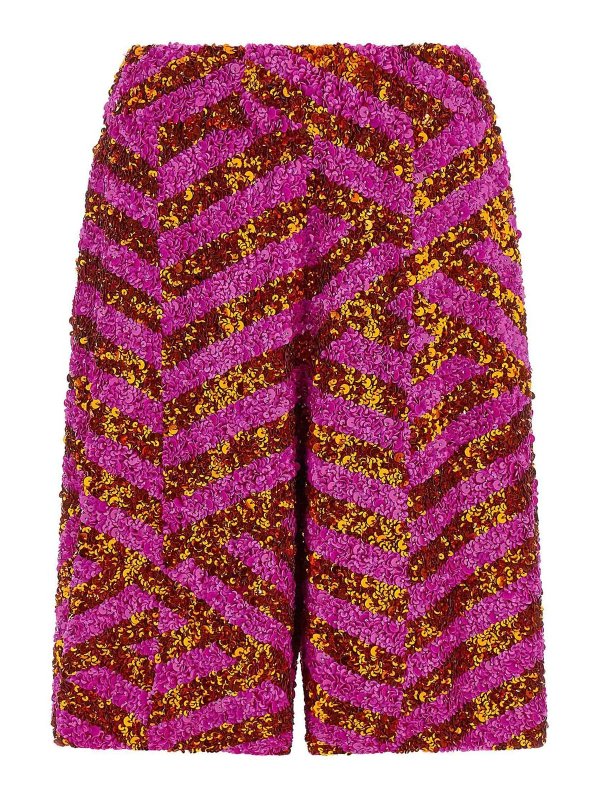 DRIES VAN NOTEN: トラウザーショーツ - ショートパンツ - マルチカラー