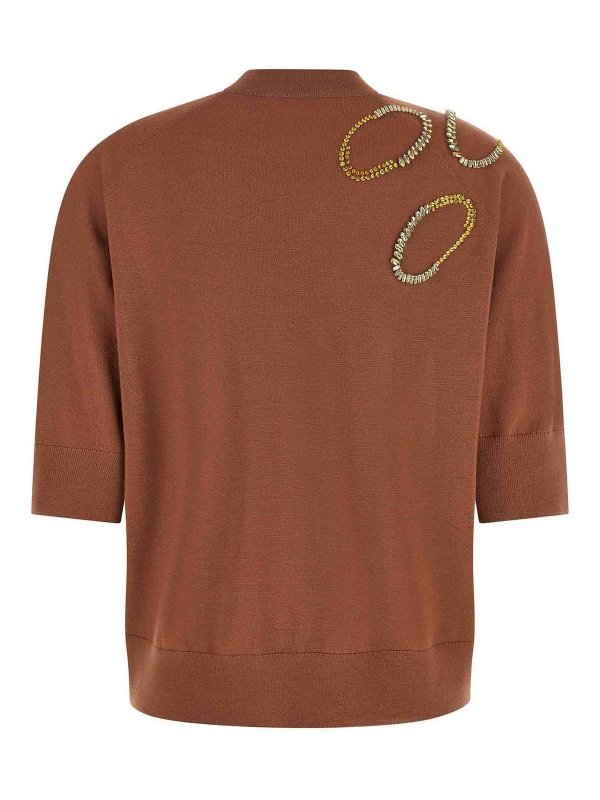 DRIES VAN NOTEN: クルーネック online - クルーネック - ブラウン