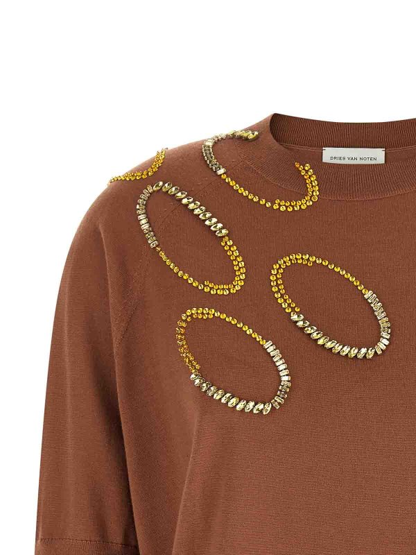 The Best Shops DRIES VAN NOTEN: クルーネック - クルーネック - ブラウン