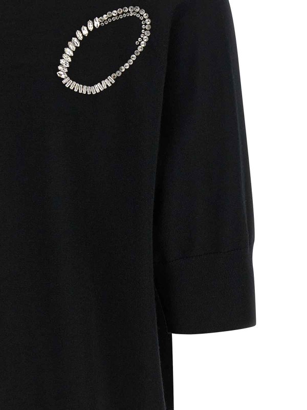 クルーネック - 黒 shop online: DRIES VAN NOTEN