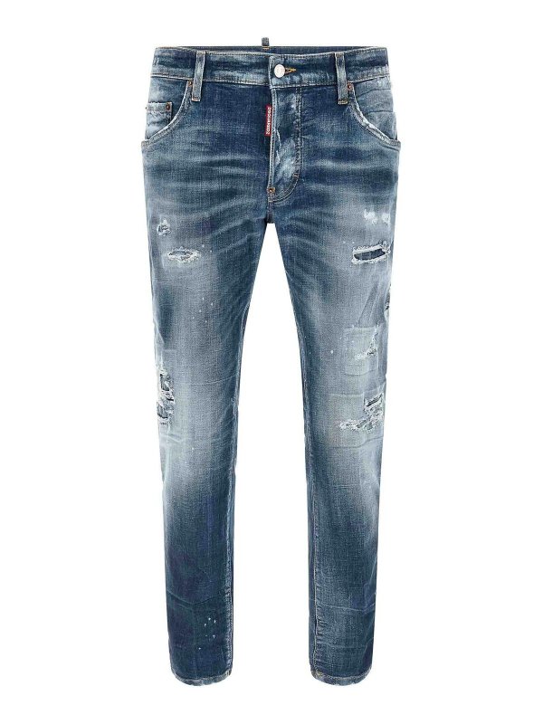 DSQUARED2: Jeans Rectos - Vaqueros Rectos - Azul