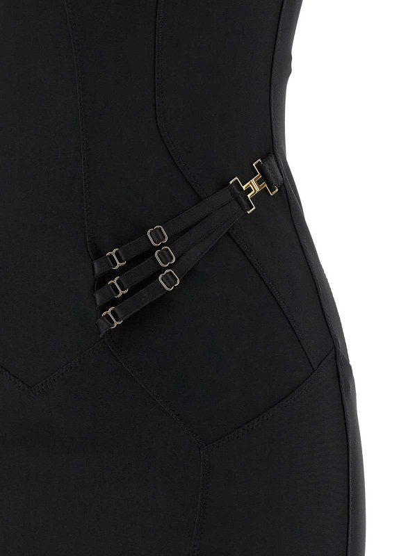 膝丈ドレス - 黒 shop online: ELISABETTA FRANCHI