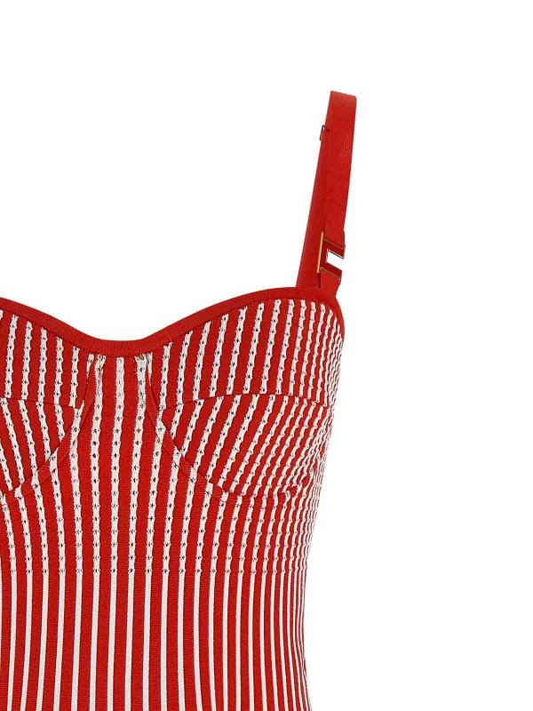 The Best Shops ELISABETTA FRANCHI: ニーレングスドレス - 膝丈ドレス - 赤