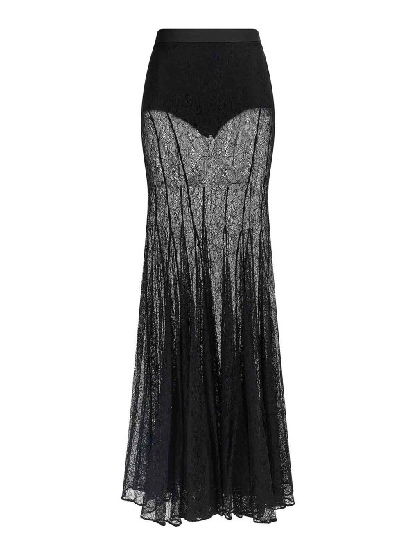 ELISABETTA FRANCHI: ニーレングススカート＆ミディ丈 - 膝丈/ミディスカート - 黒