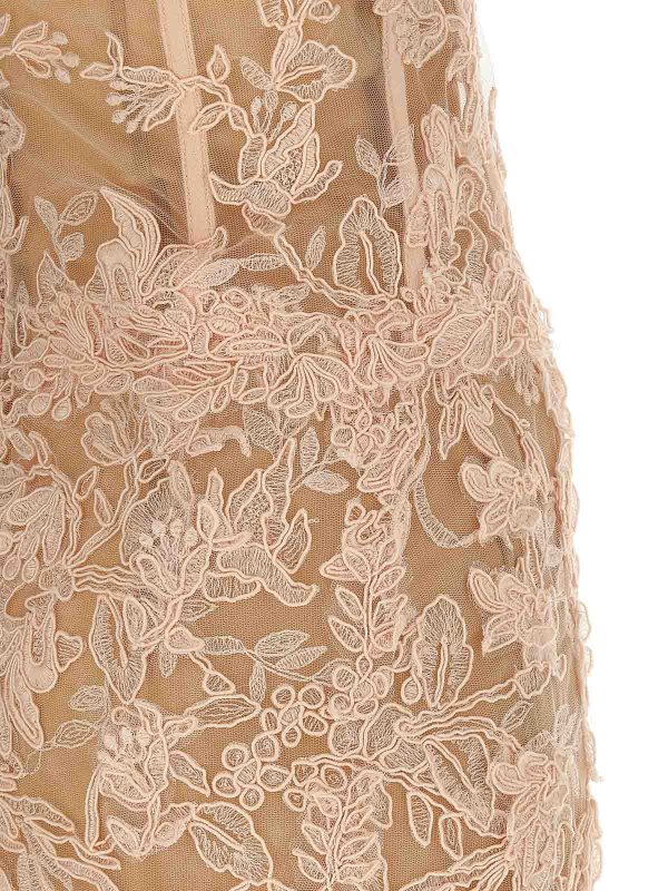 膝丈ドレス - ヌードカラー shop online: ERMANNO SCERVINO