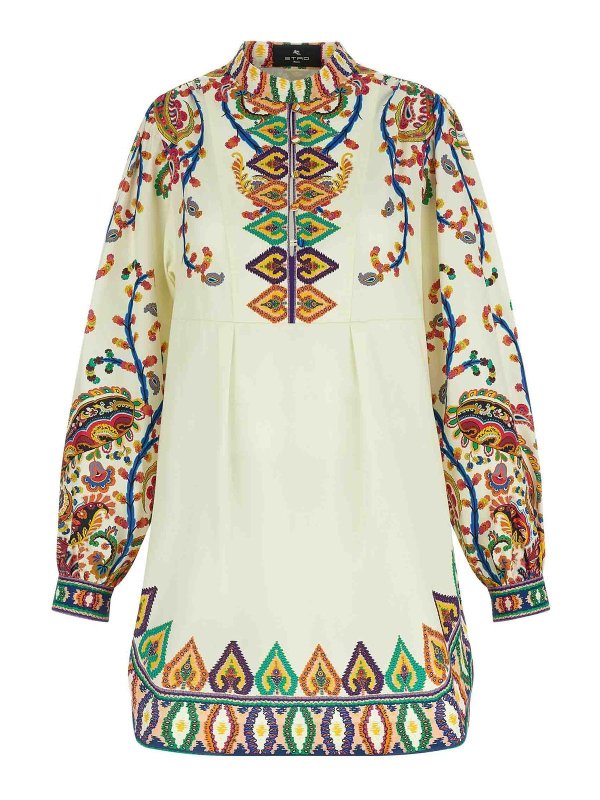 ETRO: ニーレングスドレス - 膝丈ドレス - マルチカラー