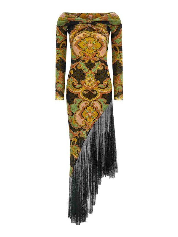 ETRO: Knielange Kleider - Knielanges Kleid - Bunt