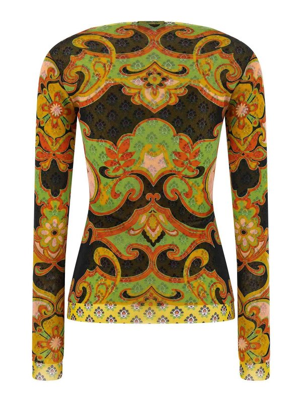 ETRO: crew necks online - Double-Layer Mesh
