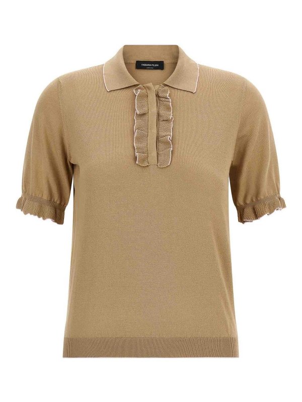 FABIANA FILIPPI: Poloshirts - Poloshirt - Beige