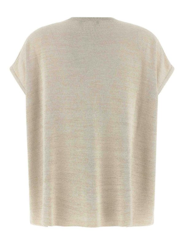 FABIANA FILIPPI: Strickpullover mit Rundhalsausschnitt online - Rundhalspullover - Gold