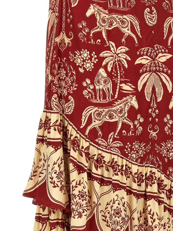 膝丈ドレス - ダークレッド shop online: FARM RIO