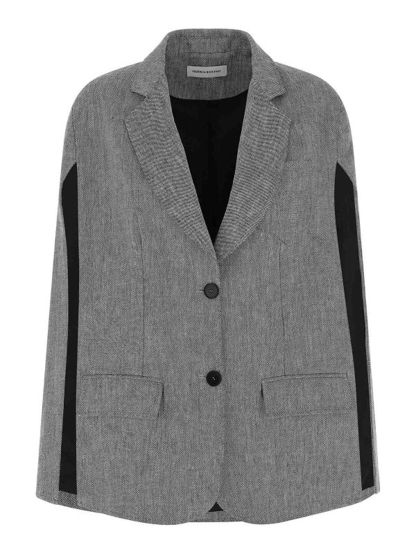 FEDERICA BONIFACI: Capes & Ponchos - Cape - Grau
