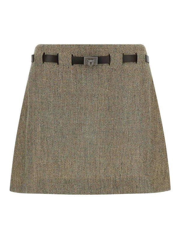 FERRAGAMO: Jupes midi et au genou - Jupe Midi - Multicolore