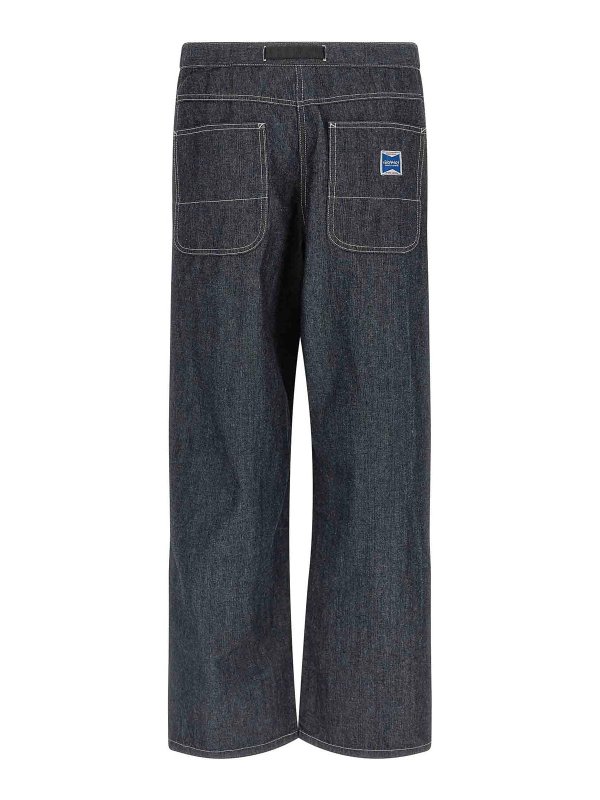 GRAMICCI: straight leg jeans online - Japanese Chambray Double Knee Jeans