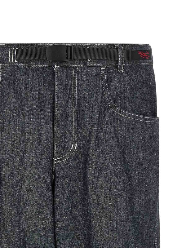 The Best Shops GRAMICCI: straight leg jeans - Japanese Chambray Double Knee Jeans